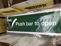 5x Push Bar To Open Signs