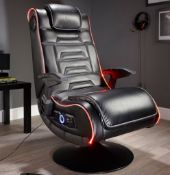 (P3) X-Rocker Evo Pro 4.1 Multimedia LED Gaming Chair RRP £299. Unit Appears Complete, Box Damage