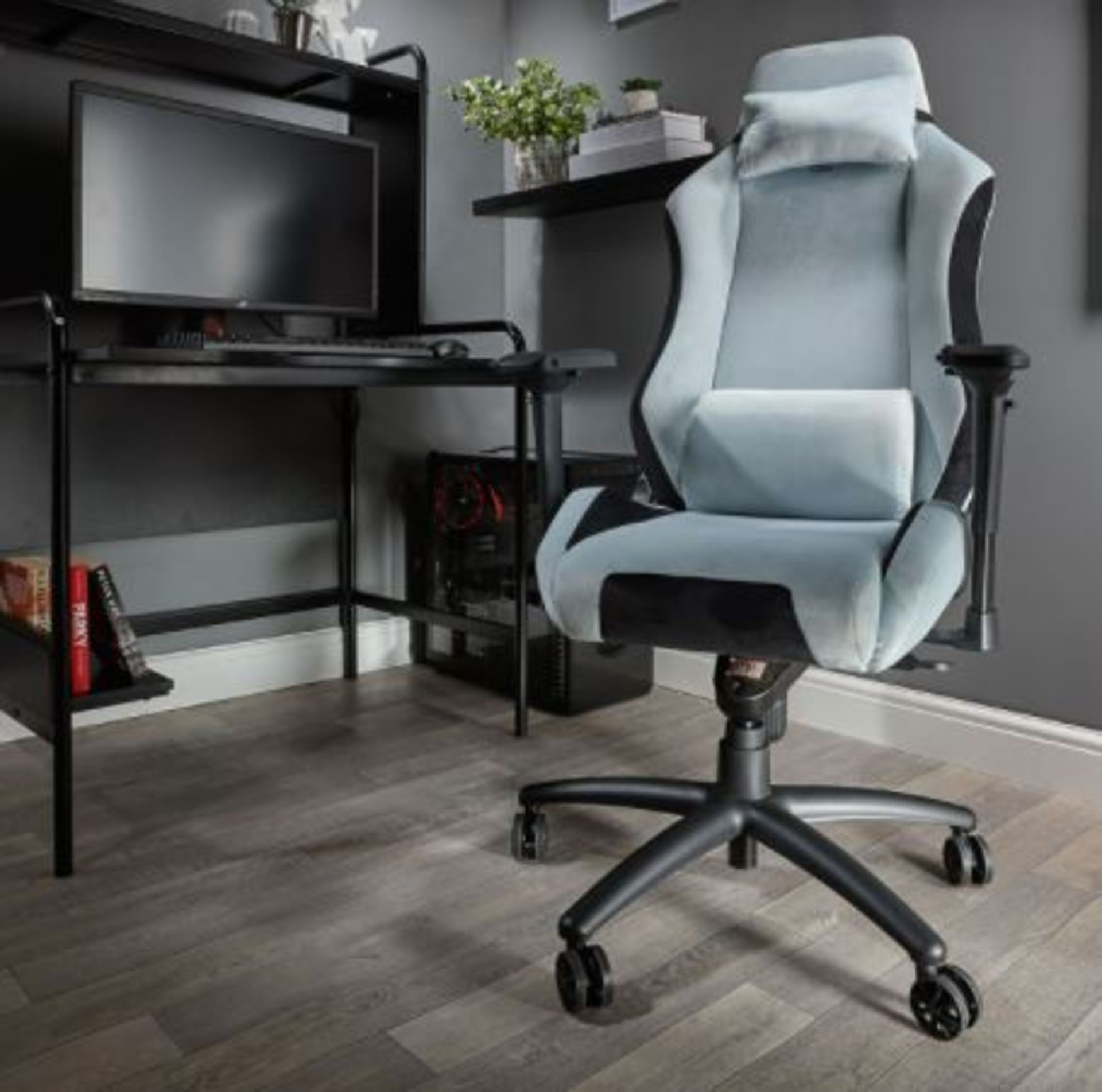 (P4) 1x X-Rocker Messina Office Chair Silver RRP £229.99. Contents Appear Complete, As New In Orig