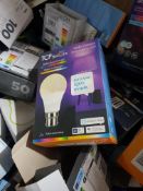 Huge Qty Of Mixed LED Bulbs To Include Smart Bulbs. Box Filled To 1m x 1m x 50cm.