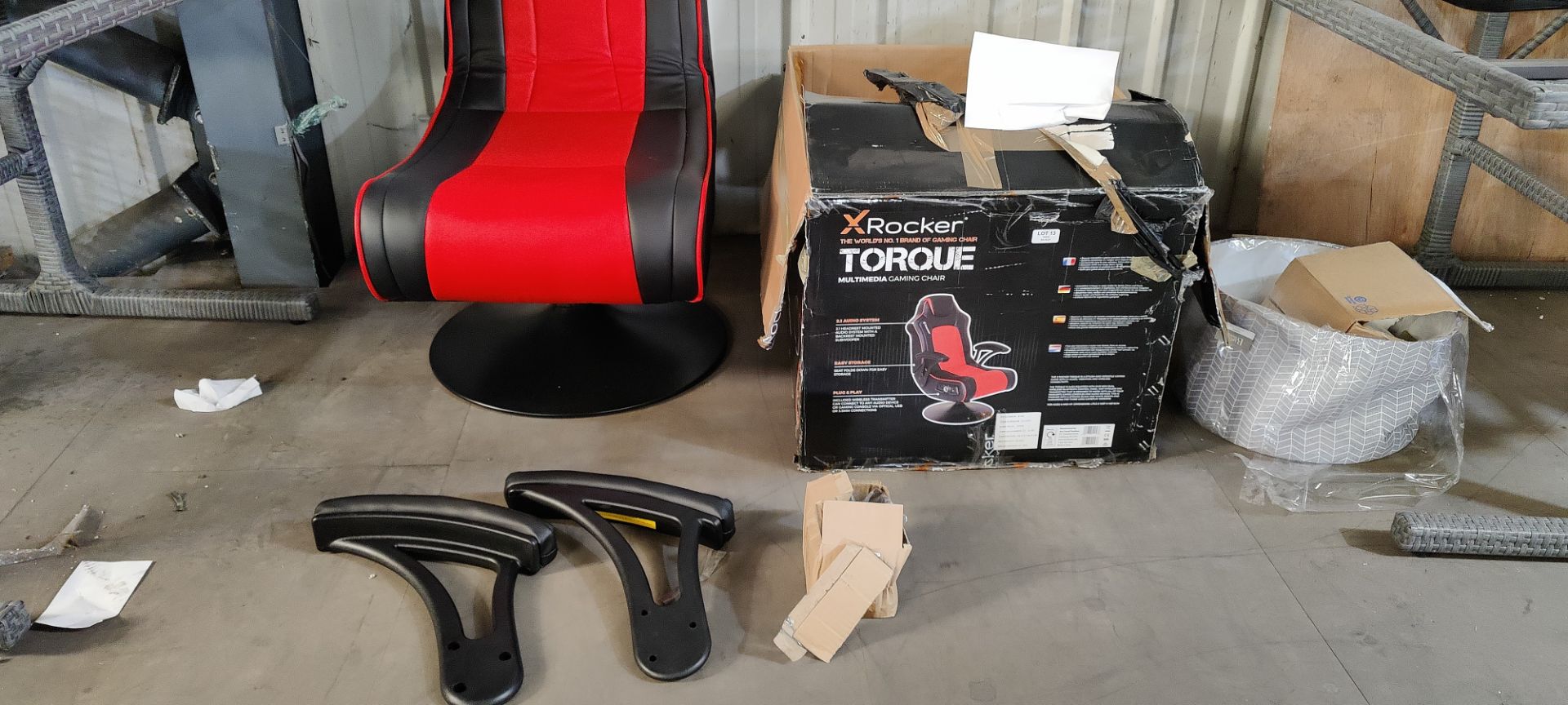 (P2) X-Rocker Torque Multimedia Gaming Chair RRP £259.99. Unit Appears Complete, Box Damaged. Item - Image 2 of 6