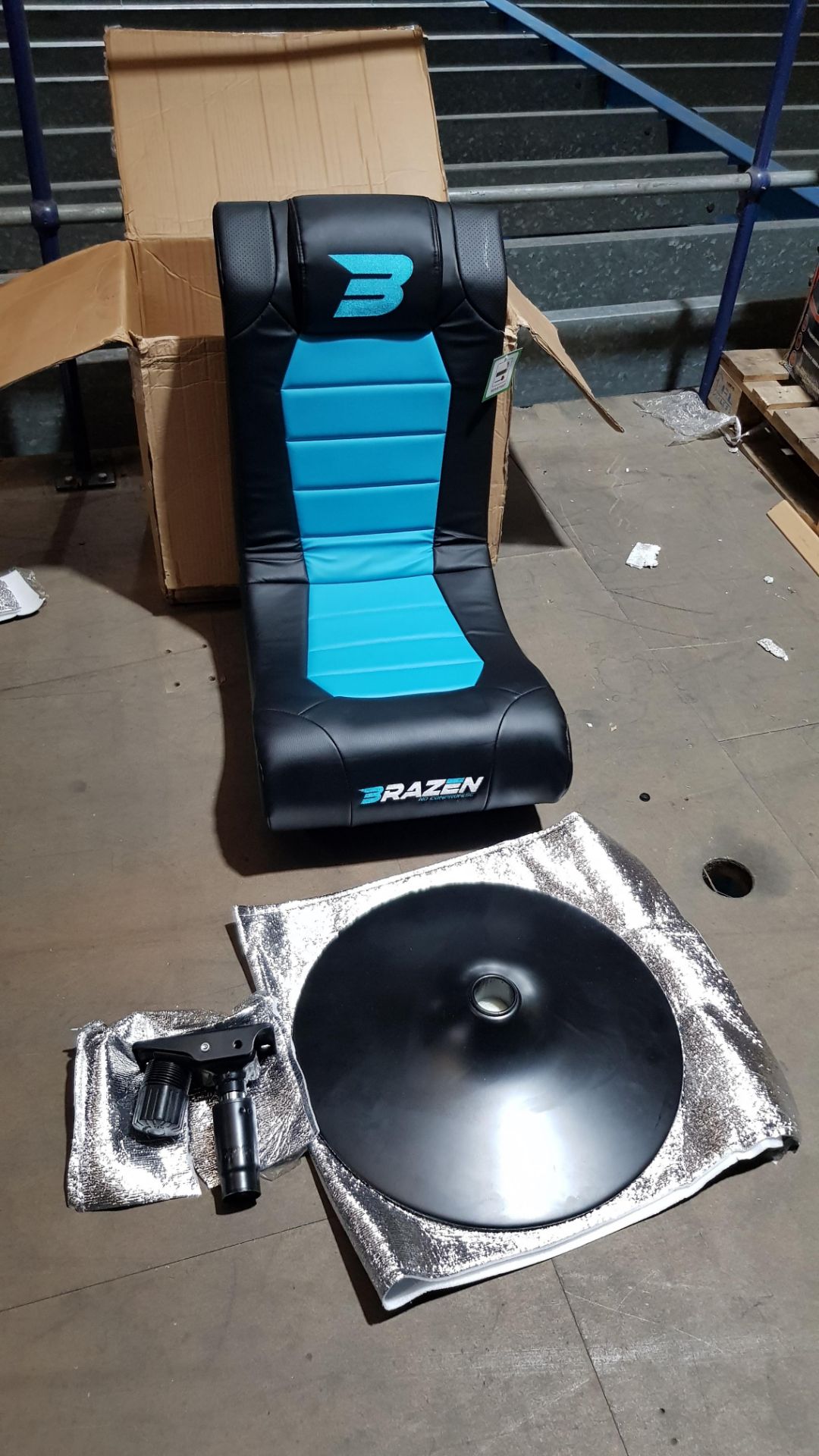 (P5) 1x Brazen Fusion 2.1 Bluetooth Gaming Chair RRP £139. Chair Body & Pedestal Only In This Lot. - Image 3 of 5