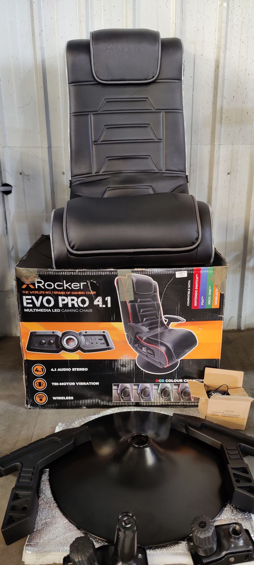 (P1) 1x X-Rocker Evo Pro 4.1 Multimedia LED Gaming Chair RRP £299. Unit Appears Complete. Item May - Image 2 of 5