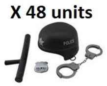 (14F) Approx. 48 New Children's Police Sets To Include Hat, badge And Handcuffs