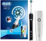 (15D) 2 x Braun Oral-B Electric Toothbrushes. 1 Pro2, 2500N Bonus Pack. 1 x Pro2 2000W. Combined R