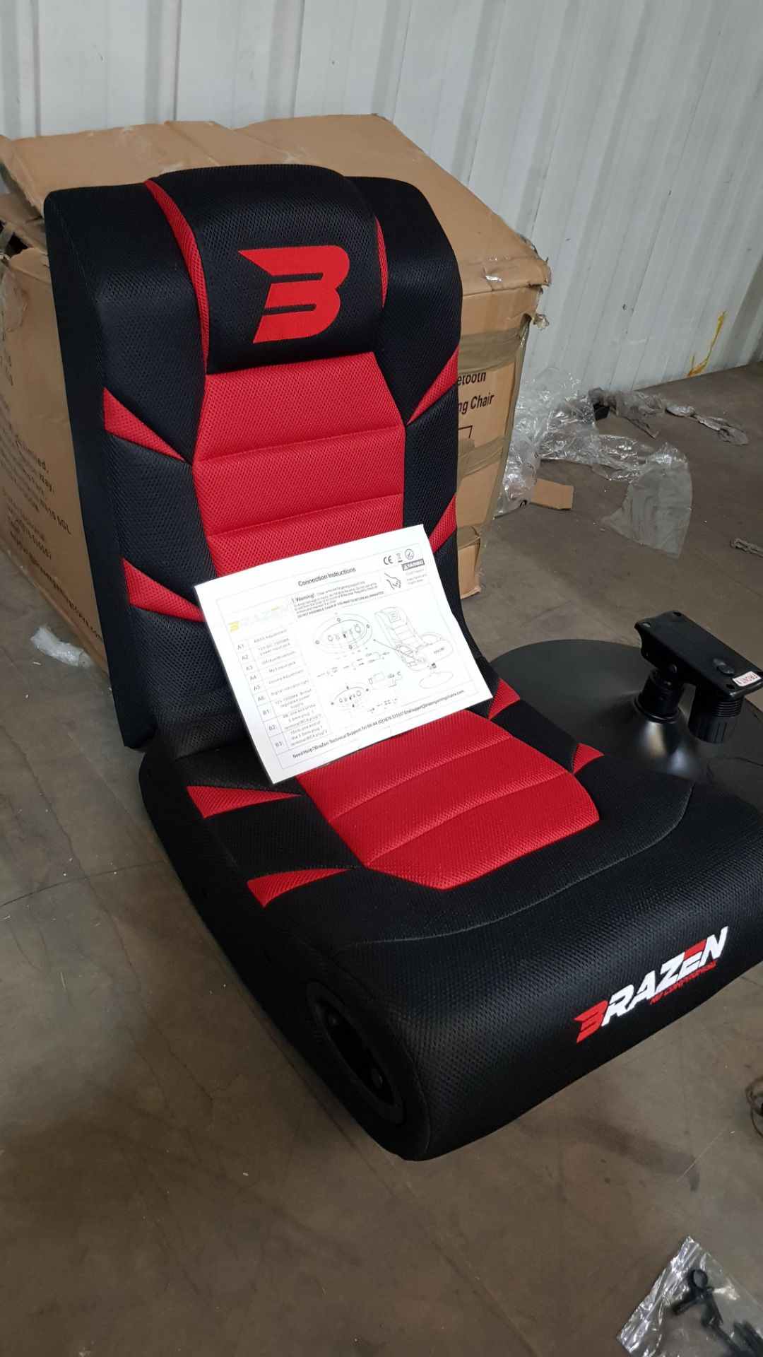 (P4) 1x Brazen Pride 2.1 Bluetooth Gaming Chair RRP £159.99. Chair Body, Pedestal , Cables And Loo - Image 3 of 4