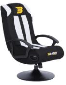 (P3) 1x BraZen Stag 2.1 Bluetooth Surround Sound Gaming Chair RRP £149.99. Lot Contains Chair, Atta