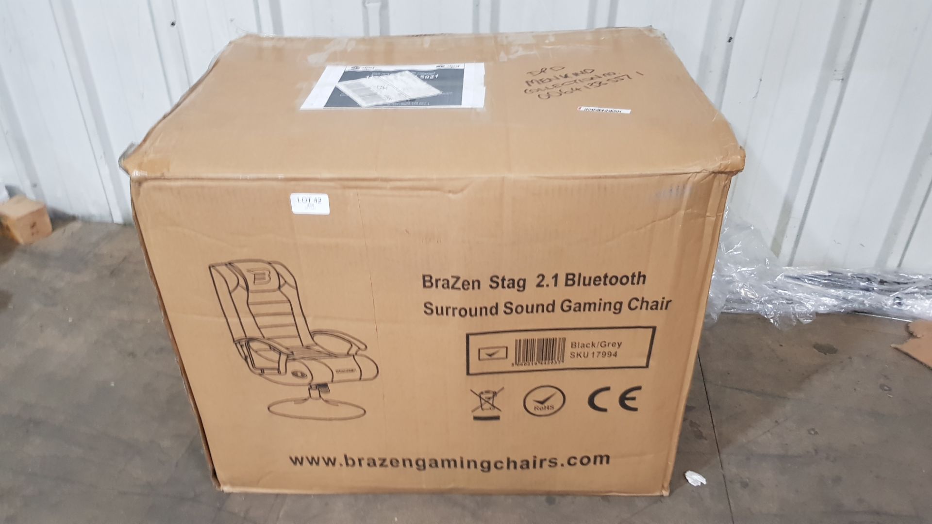 (P4) 1x BraZen Stag 2.1 Bluetooth Surround Sound Gaming Chair RRP £149.99. Lot Appears Complete Wit - Image 2 of 6