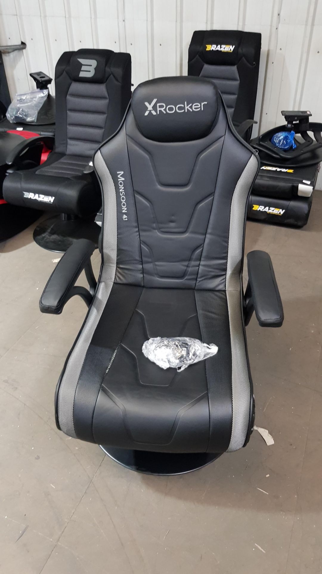 1x X-Rocker Monsoon RGB 4.1 Audio Pedestal Gaming Chair RRP £269. Gaming Chair And Power Cable Only - Image 2 of 7