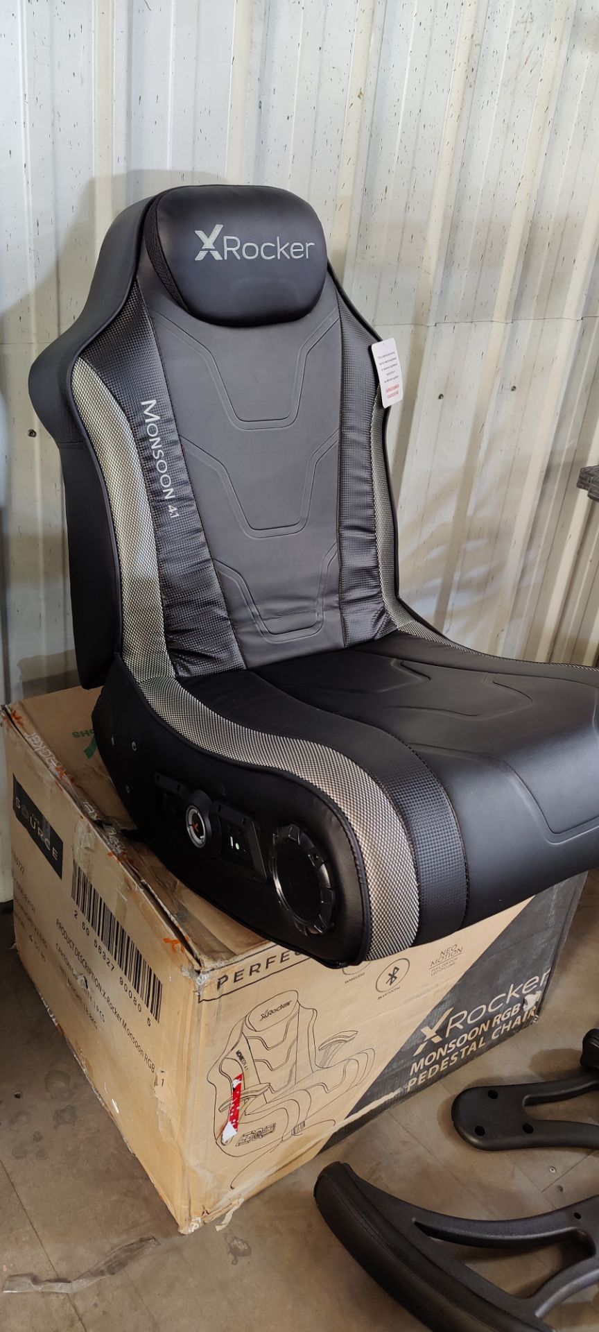 (P3) X-Rocker Evo Pro 4.1 Multimedia LED Gaming Chair RRP £299. Unit Missing Cables, Box Damaged. - Image 3 of 3