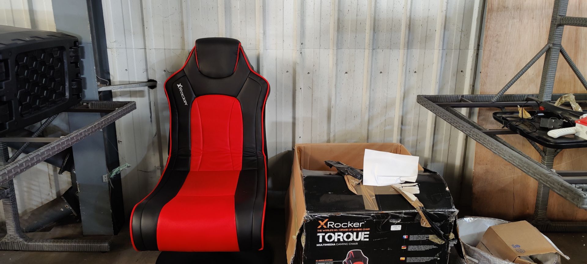 (P2) X-Rocker Torque Multimedia Gaming Chair RRP £259.99. Unit Appears Complete, Box Damaged. Item - Image 3 of 6