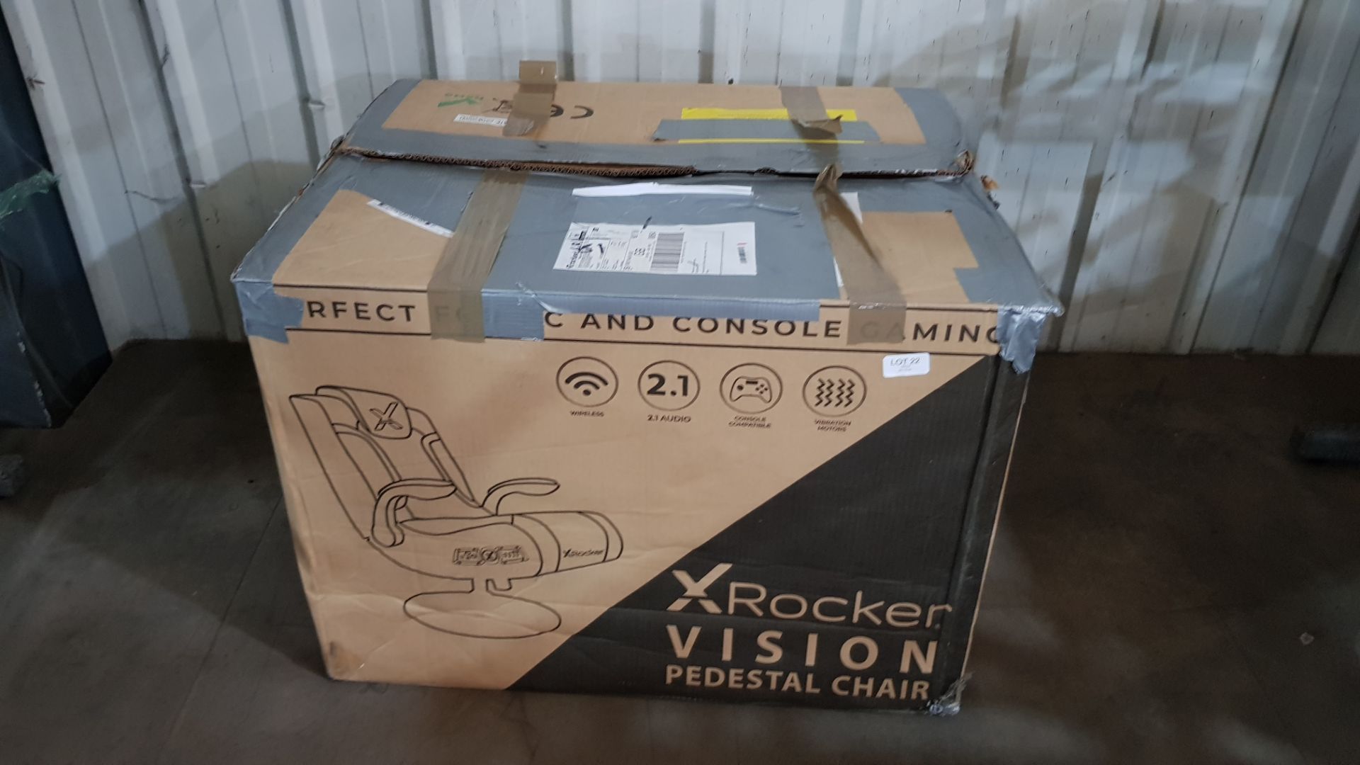 (P3) X-Rocker Vision 2.1 Pedestal Gaming Chair RRP £169 Unit Appears Complete. Item May Carry R.T.M