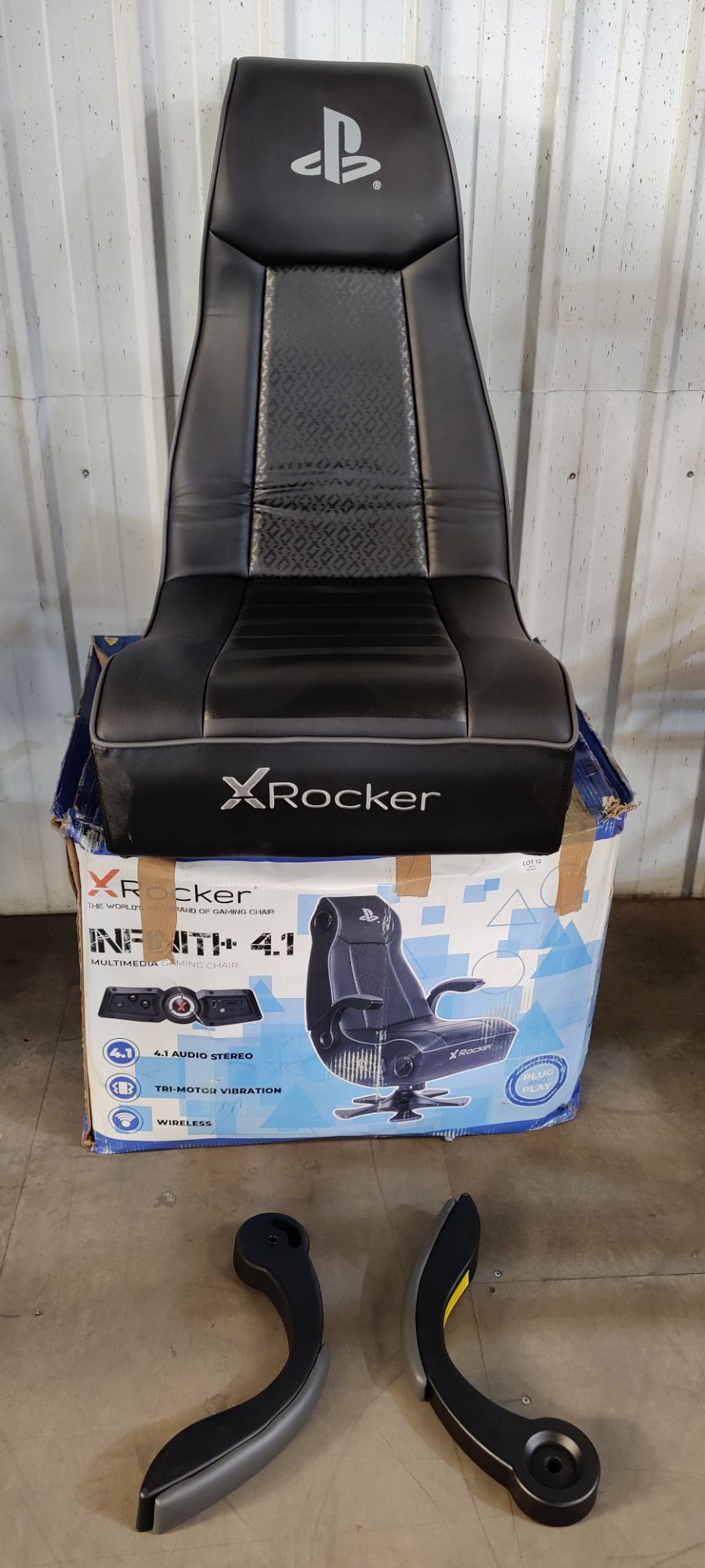 (P2) X-Rocker PlayStation Infinit+ Plus 4.1 Multimedia Gaming Chair RRP £270. Chair And Arms only, - Image 3 of 6