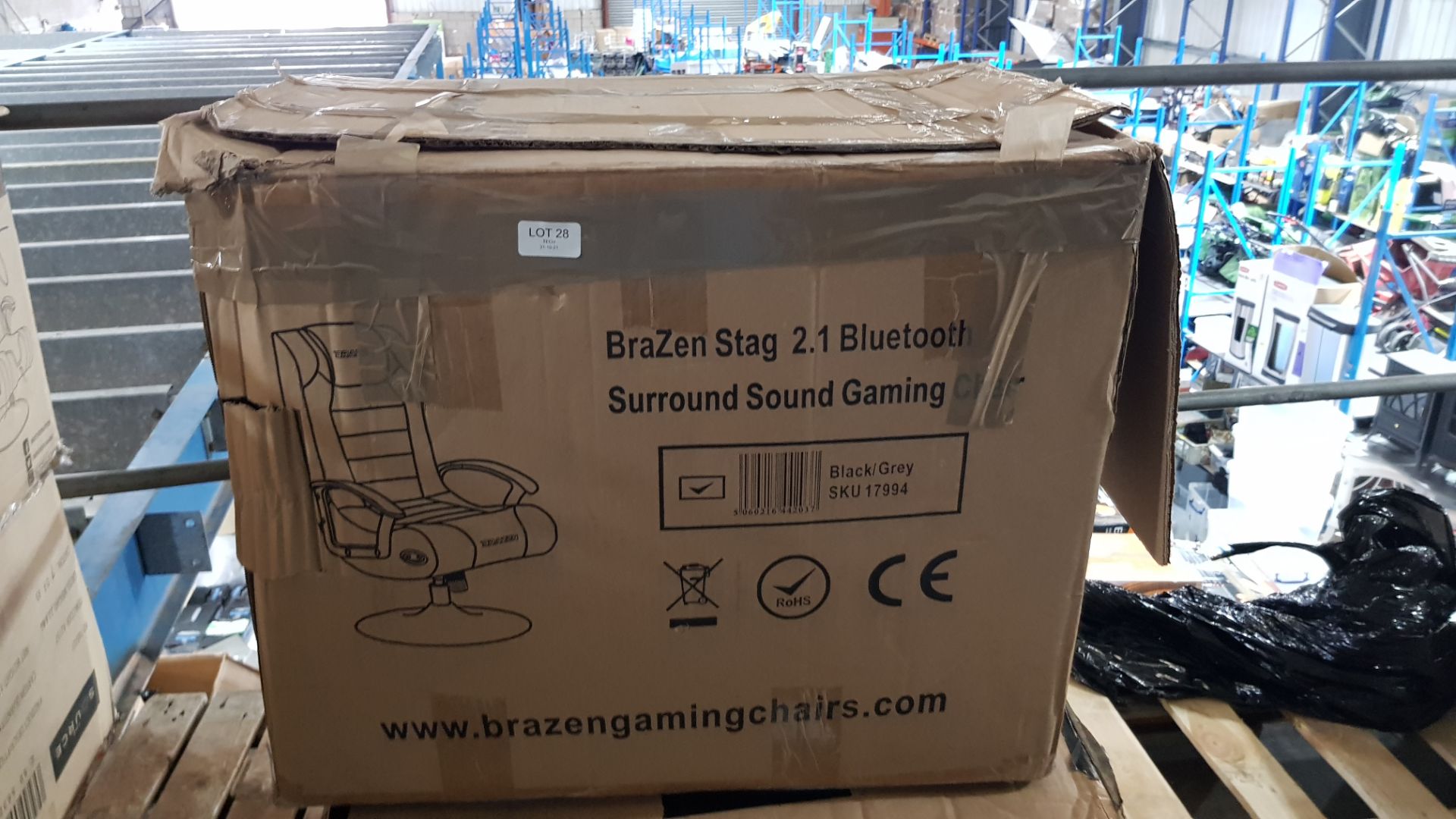 (P3) 1x BraZen Stag 2.1 Bluetooth Surround Sound Gaming Chair RRP £149.99. Lot Comes with Chair, Ar - Image 2 of 5