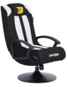 (P3) 1x BraZen Stag 2.1 Bluetooth Surround Sound Gaming Chair RRP £149.99. Lot Contains Chair, Pede