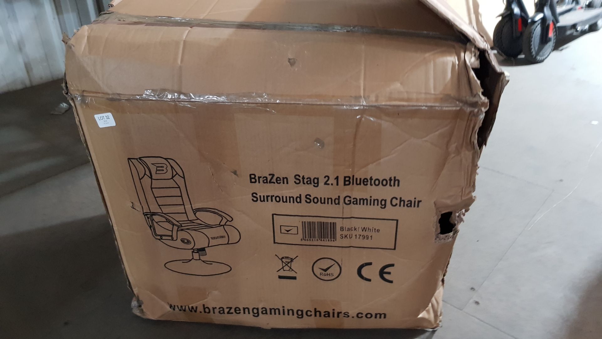 (P4) 1x BraZen Stag 2.1 Bluetooth Surround Sound Gaming Chair RRP £149.99. Lot Appears Complete Wit - Image 2 of 5