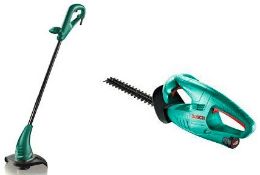 (R14F) 5 x Garden And Homecare Items. 2 x Bosch Easy Hedgecut 12-35. 1 x Bosch Easy Grasscut 26. 1