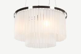 Ophelia Chandelier Pendant, Frosted White Glass (RRP £279)