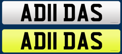 AD11 DAS Number Plate