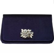 Inc International Concepts Mishel Velvet Brooch Clutch Navy RRP £64