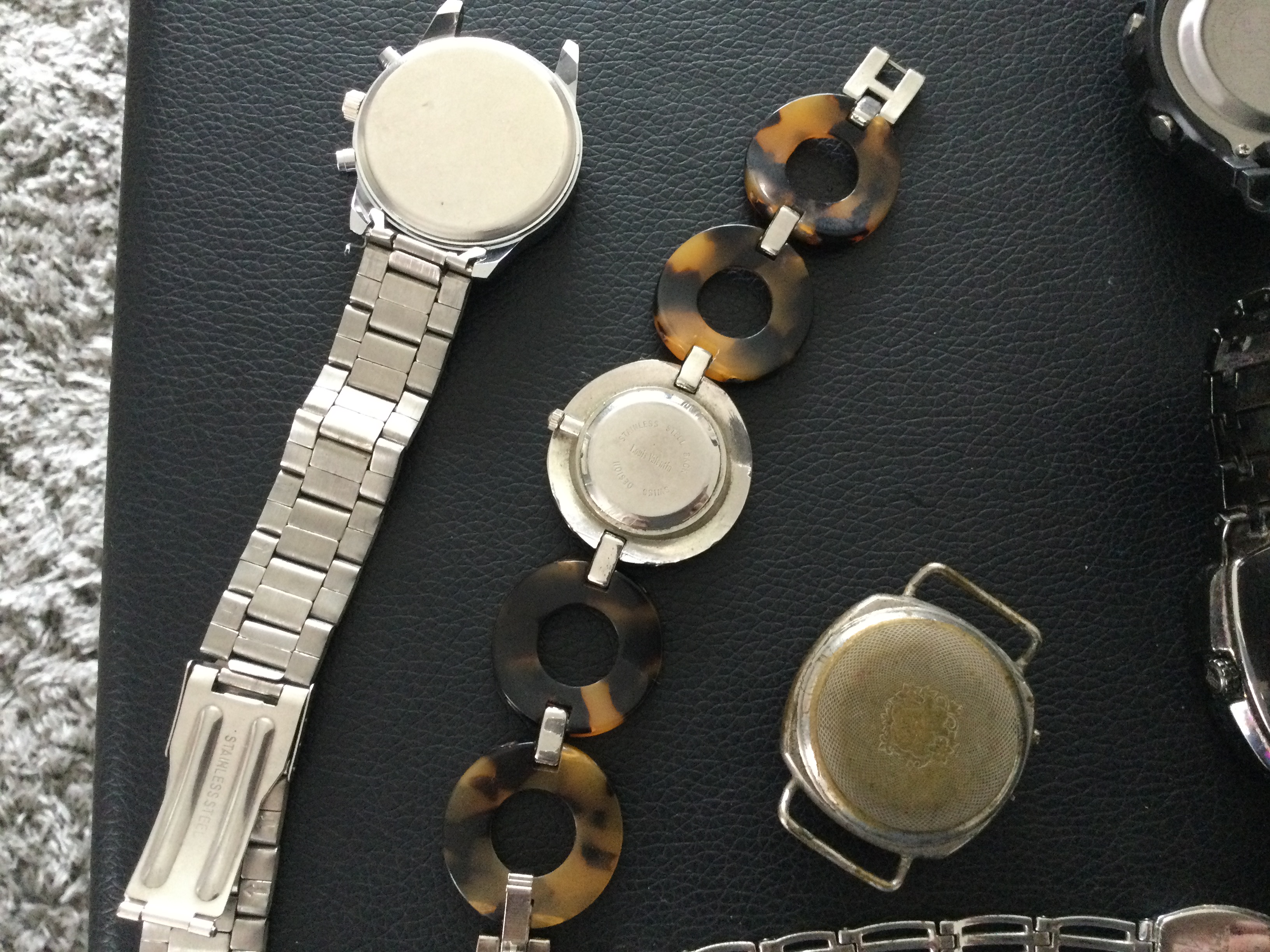 6 Mis-Fit Watches & Louis Picard Clock, Accurist, Rider Etc (GS 128) 6 Mis-fit Watches, - Image 4 of 4