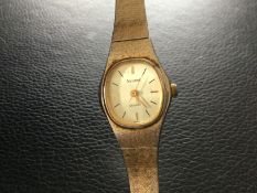 Accurist Gold Plated Quartz Ladies Wristwatch (GS 108) An Accurist Gold Plated Quartz Ladies