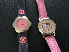 2x Little Sisters Hello Kitty Wristwatches (GS75) Two Little Sisters watches, both working