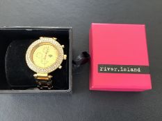 Lovely River Island Diamante Ladies Wristwatch (GS 98) This is a beautiful River Island Ladies