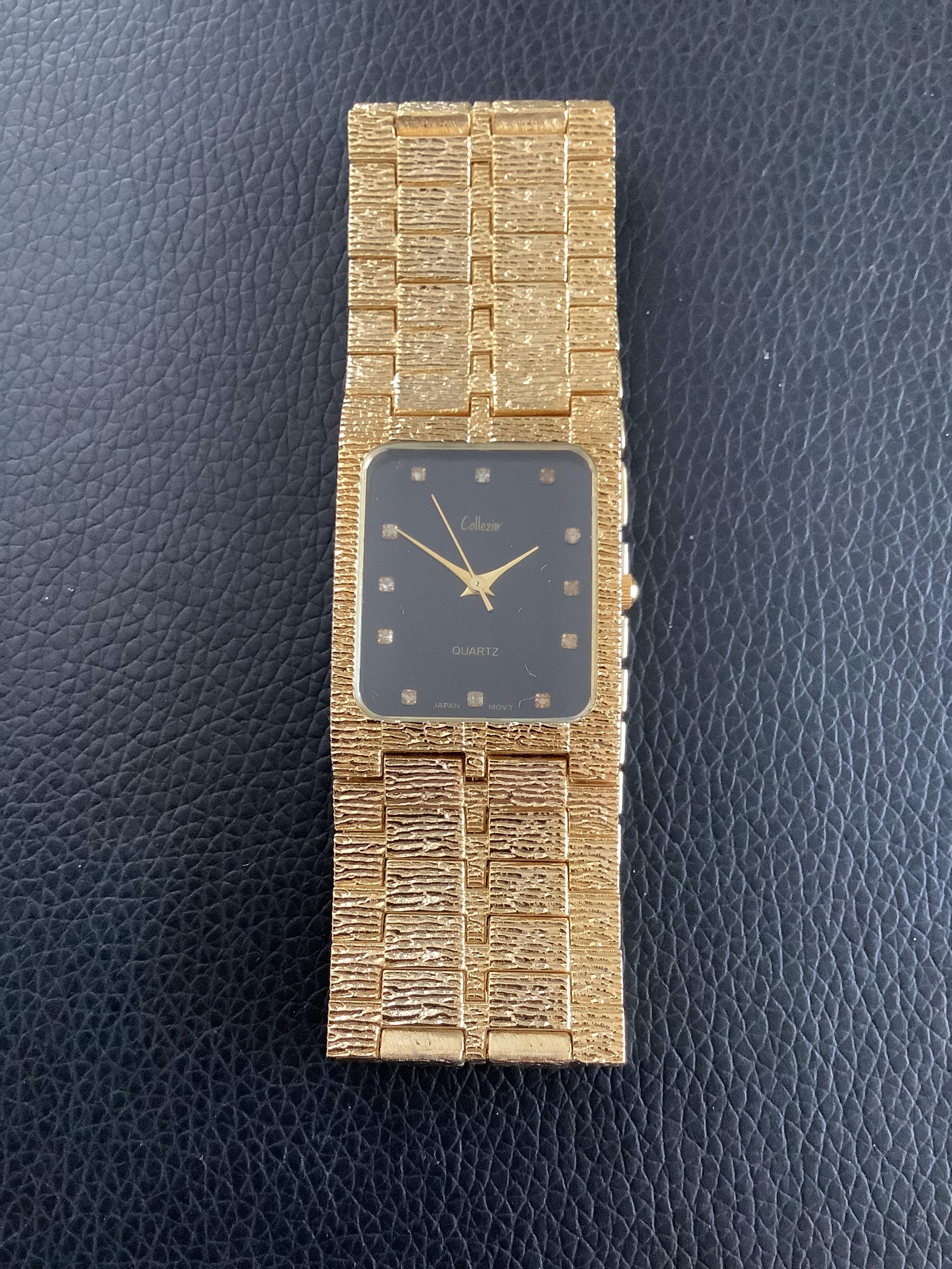 Beautiful Gold Plated Collezie Unisex Diamante Wristwatch (GS 144) This is a beautiful Gold - Image 2 of 5