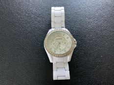 Gorgeous Ladies Fossil Diamante Watch (GS192) Here is a gorgeous Ladies Fossil Diamante