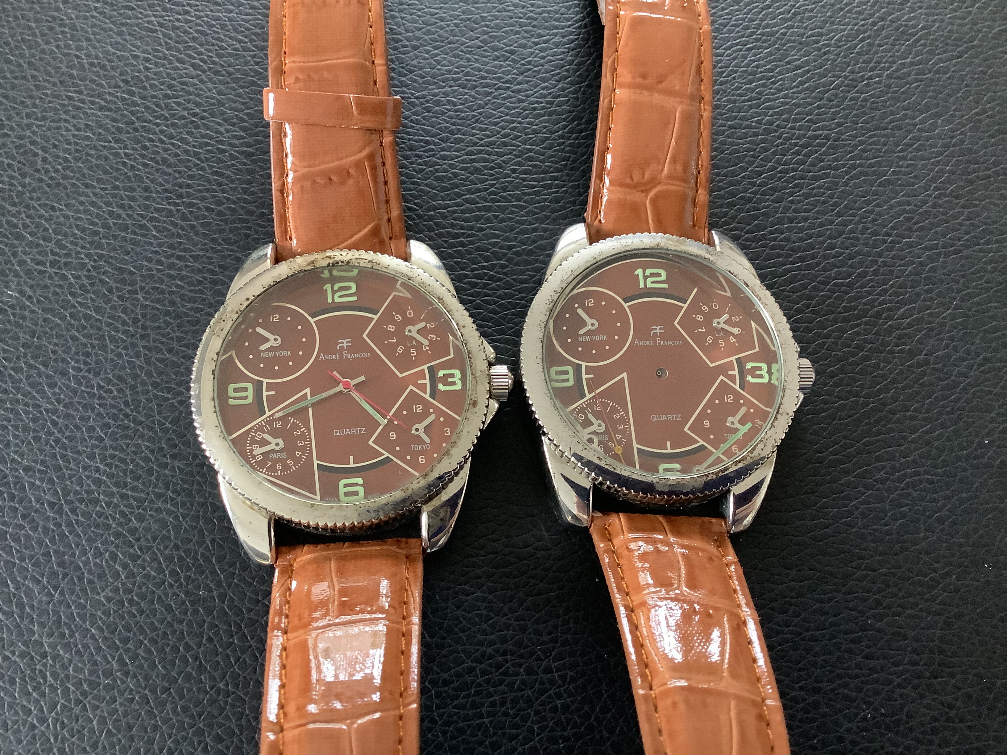 A Pair of Andre Francois Wristwatches (GS 160) Here are 2 Andre Francois Wristwatches. They
