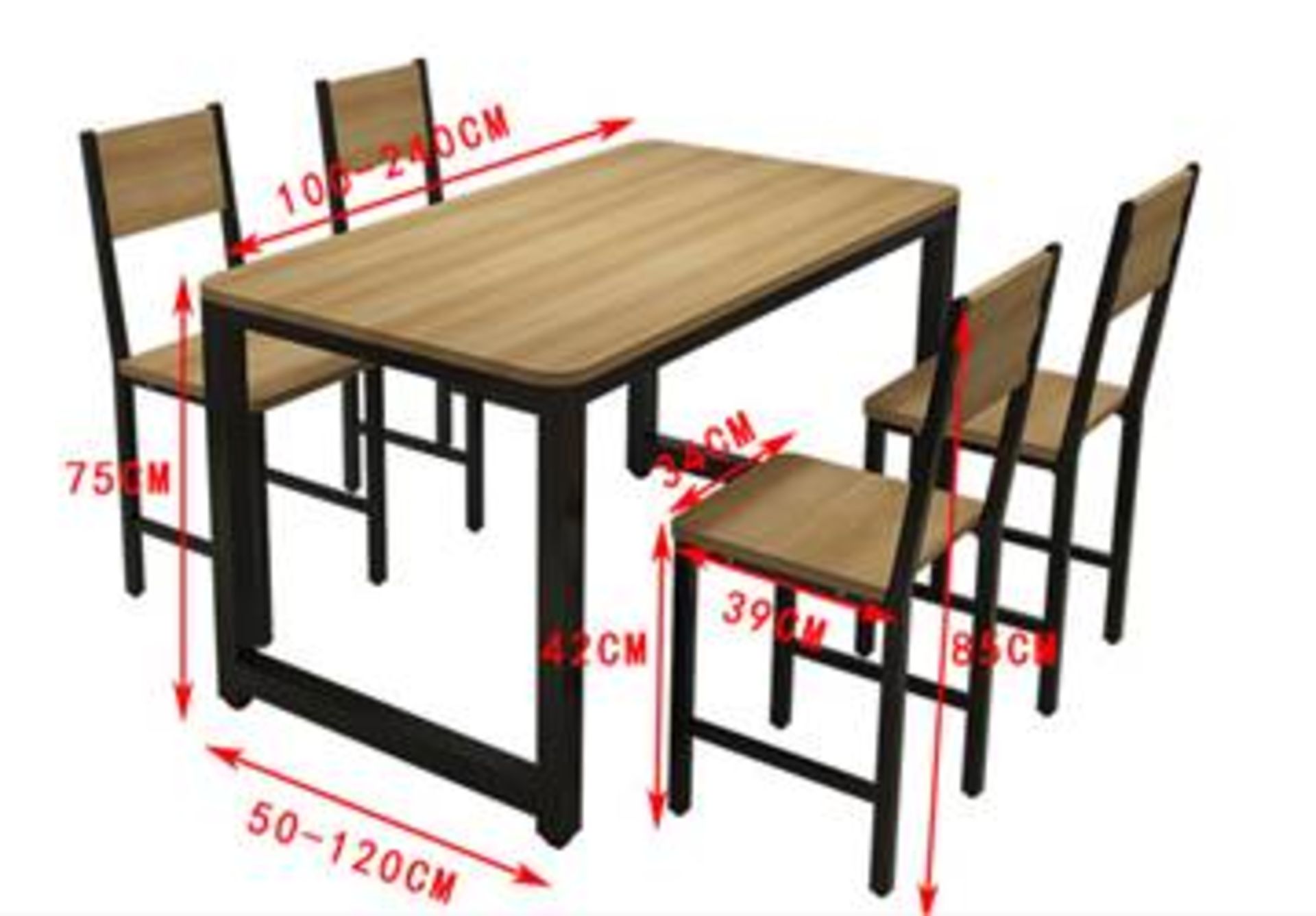 Brand new & boxed. large rectangular dining table plus 4 chairs. Brand new & boxed. Wooden rectangul