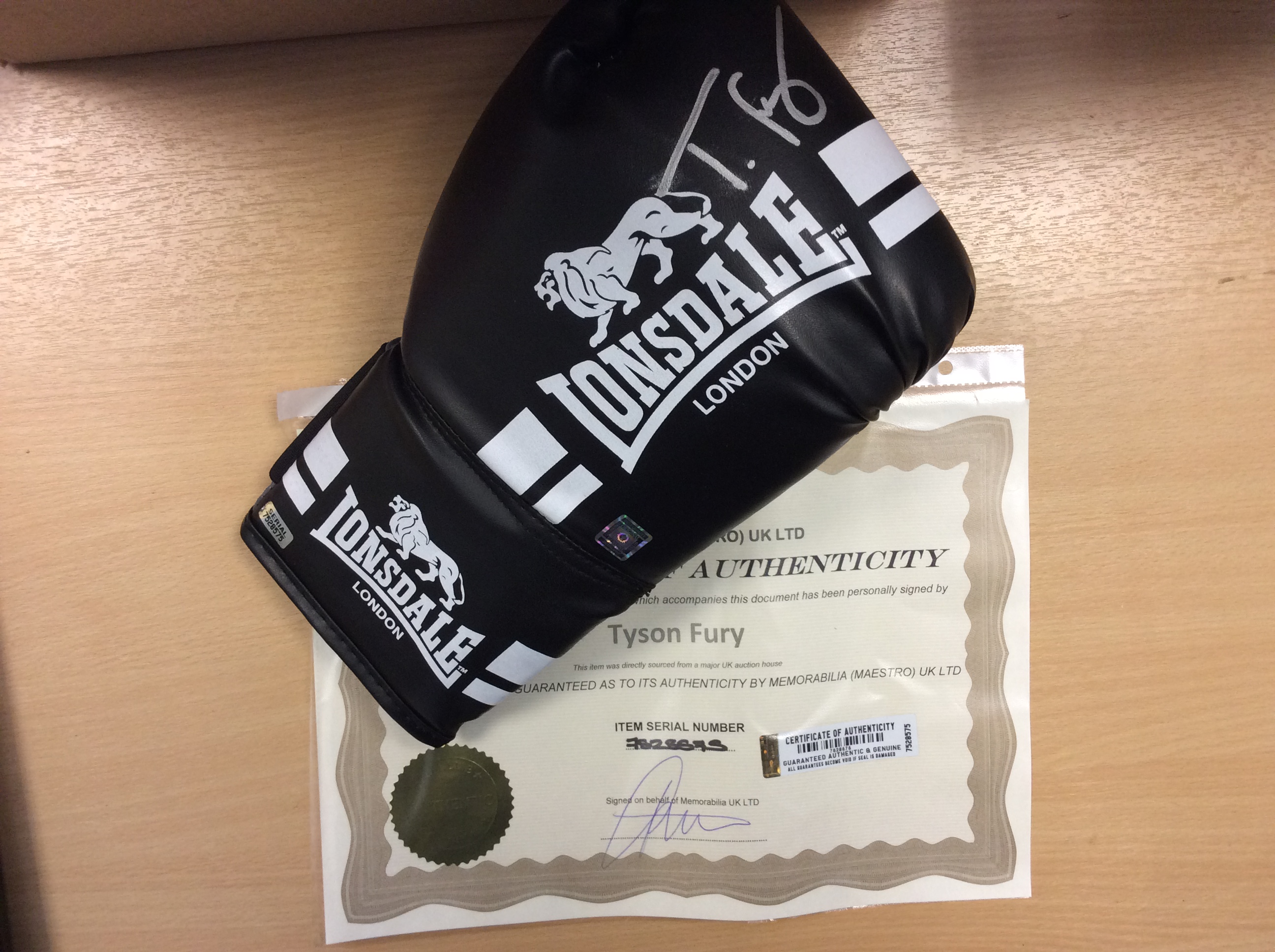 Tyson Fury Signed Boxing Glove - Image 2 of 2