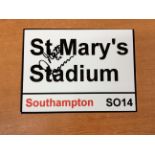 Matt Le Tissier Southampton Hand Signed Street Sign Plaque