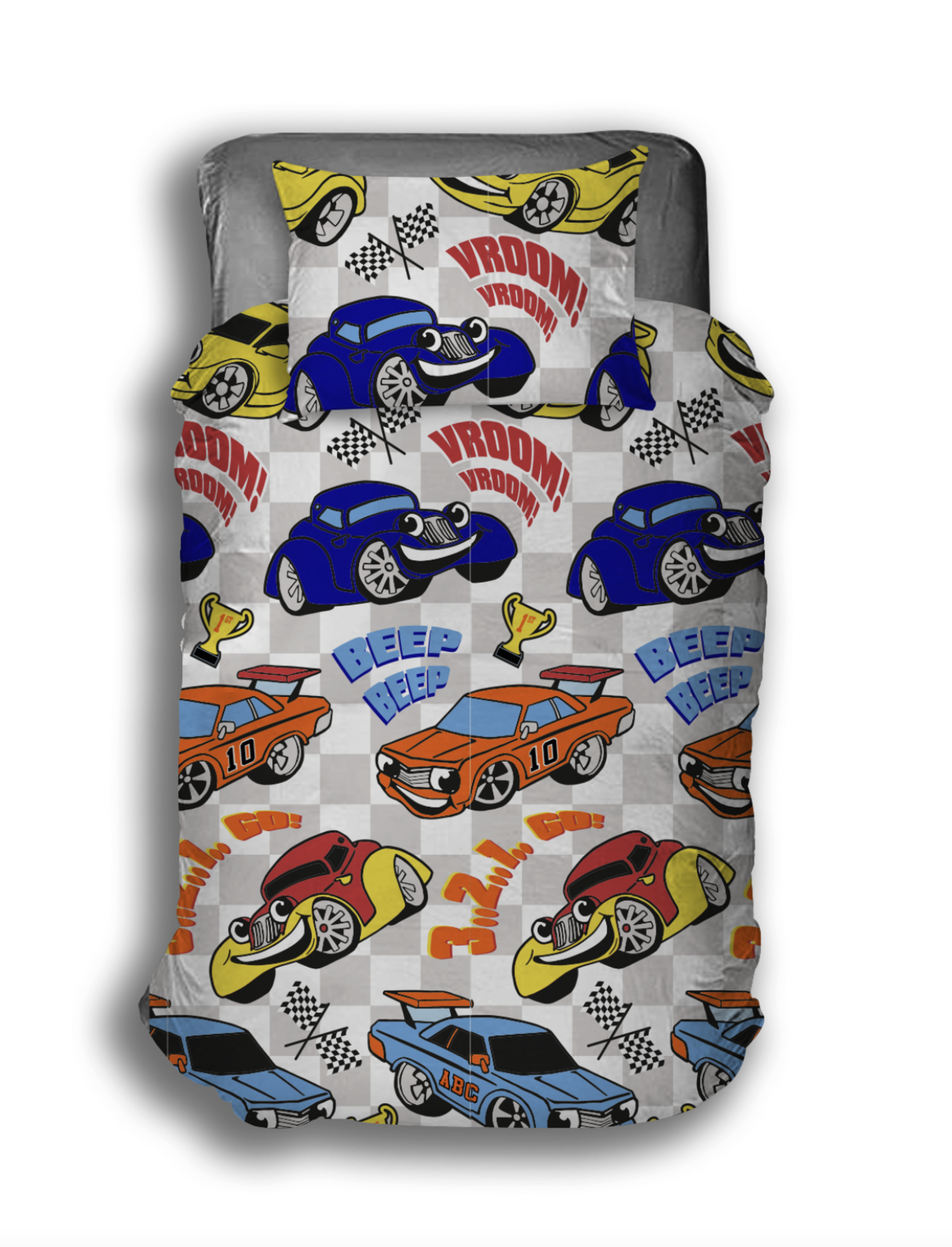 12x Kids' Racing Cars Themed Duvet Sets - Image 4 of 4