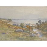 William Beattie Brown 1831-1909 R.S.A, R.A signed watercolour Scottish View "Dornoch Firth" William