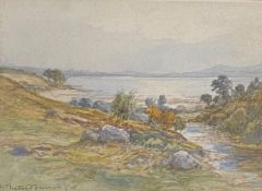 William Beattie Brown 1831-1909 R.S.A, R.A signed watercolour Scottish View "Dornoch Firth" William