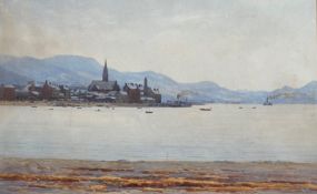 Largs Scotland signed watercolour By Captain George Drummond fish