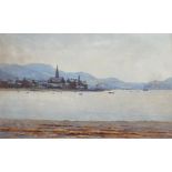 Largs Scotland signed watercolour By Captain George Drummond fish