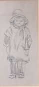 Eileen Alice Soper original pencil drawing "My new coat"