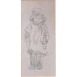 Eileen Alice Soper original pencil drawing "My new coat"