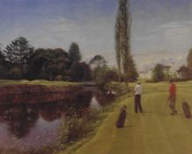 K Club golf course signed print by Peter Munro