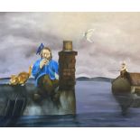 "The Flood" by Mike Forbes Scottish artist bn 1963 exhib RSA