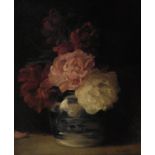 Robert Easton Stuart, Scottish artist 1890-1940 signed oil on canvas 'Peonies'