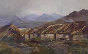 Finlay MacKinnon (1865-1935) Scottish artist signed watercolour "Black ho uses Skye"