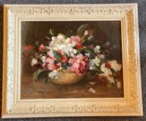 Signed still life oil painting by Scottish artist Sadie Gittleson