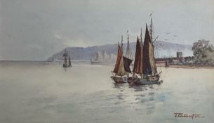 "Dover" Signed watercolour by J T W Layton