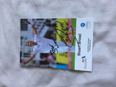 Stuart broad signed card