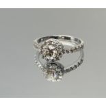 Beautiful Natural 0.86 CT Champagne Diamond Ring With 18k Gold