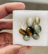 Beautiful mix of Cats Eye, Tiger Eye and Moon Stone gemstones